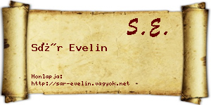 Sár Evelin névjegykártya